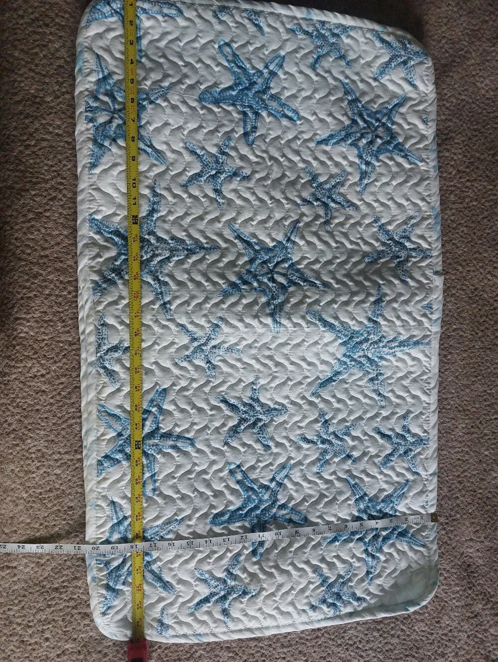 Blue Starfish Quilted Bedding Set - Coastal Comfort Size: King